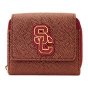 USC Trojans Loungefly Brown SC Interlock Football Zip Wallet